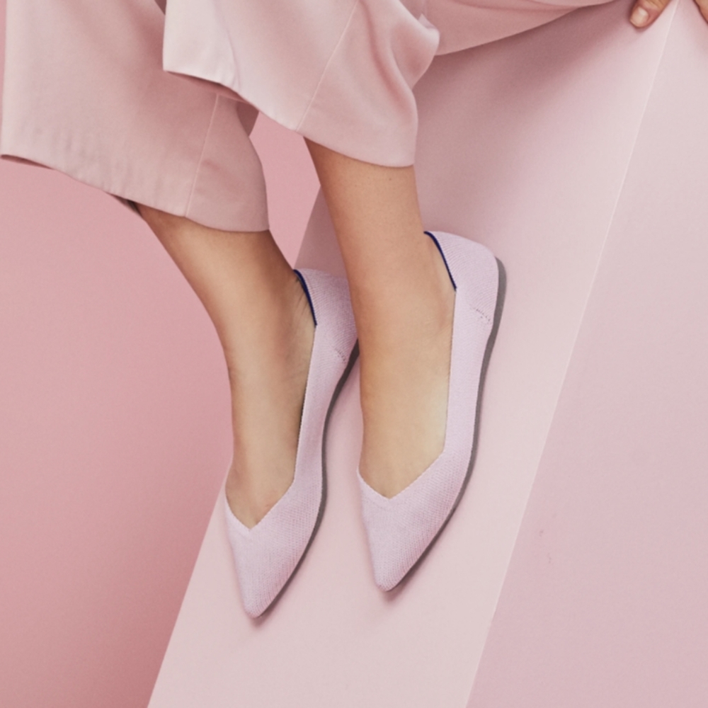 Petal pink pointy rothy 7.5